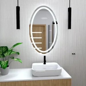 lustro z podświetleniem owalne