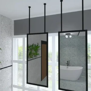 lustro w ramie wiszące prostokątne