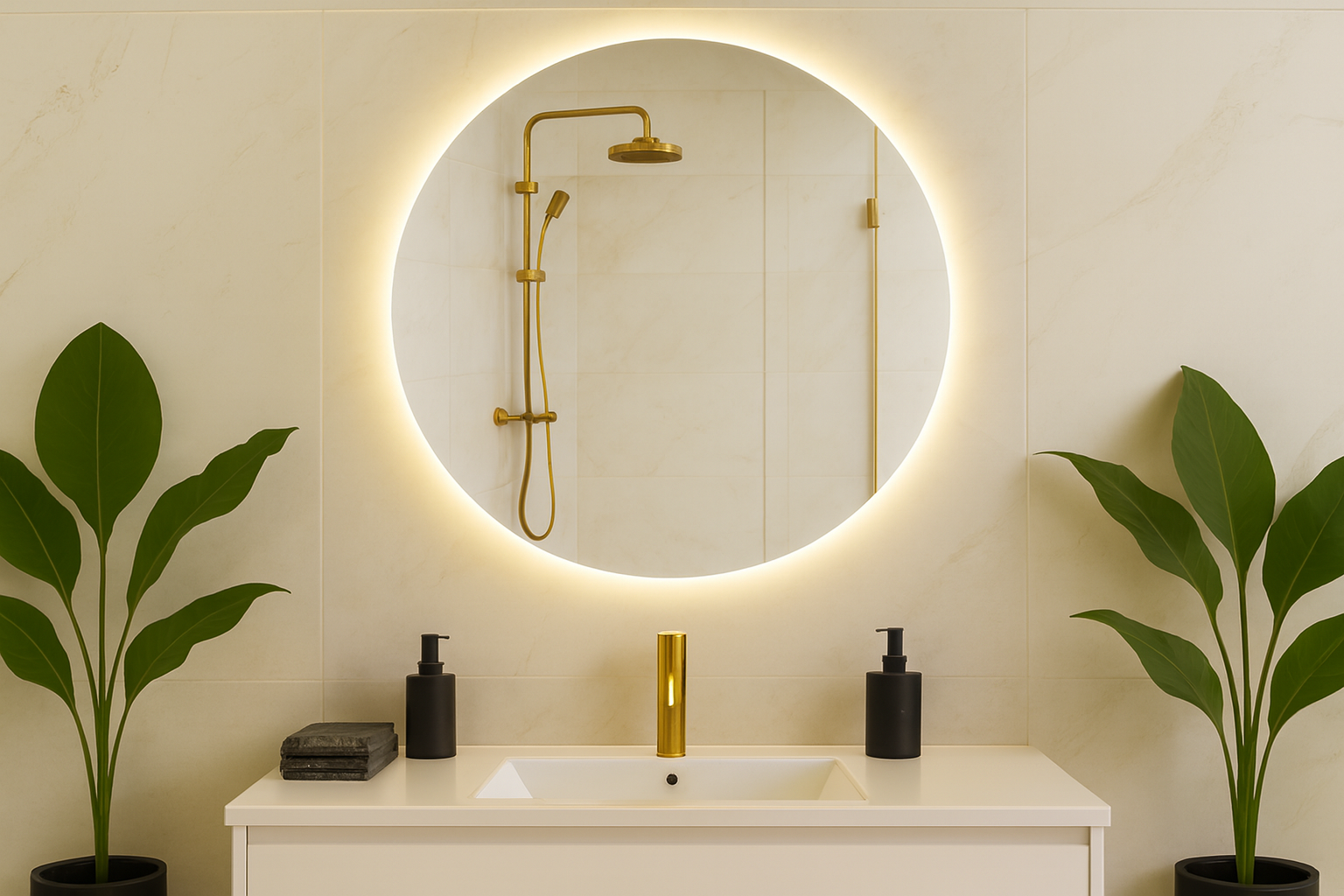 Lustro na baterię z podświetleniem - OCEAN OASIS