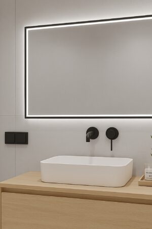 Lustro Loft z podświetleniem – BARI