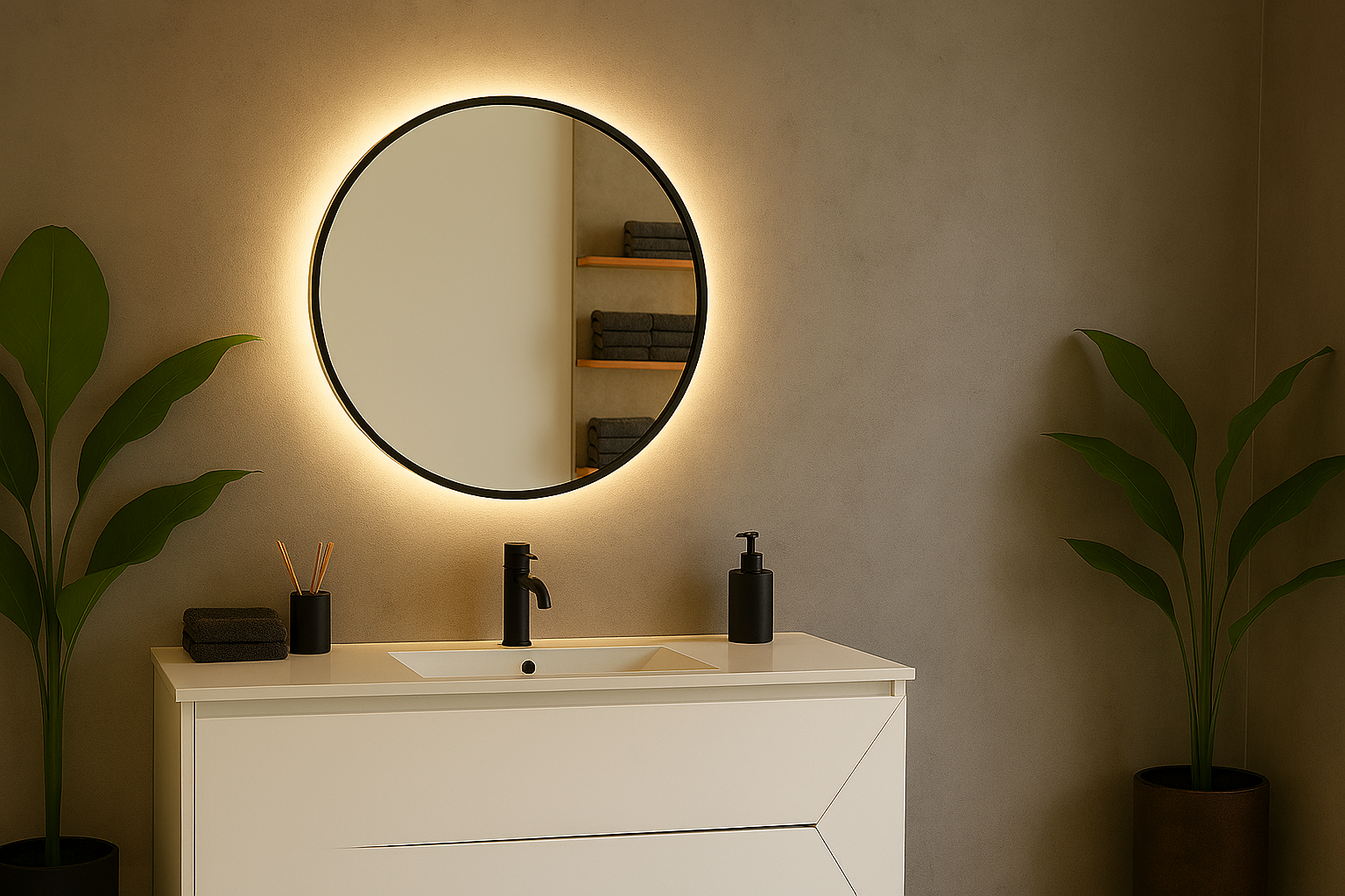 Lustro Loft z podświetleniem - TORINO