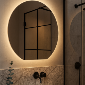 Lustro okrągłe LED ze ścięciem - Vitoria