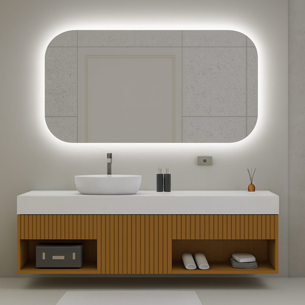 Lustro z podświetleniem na baterie - Lampada